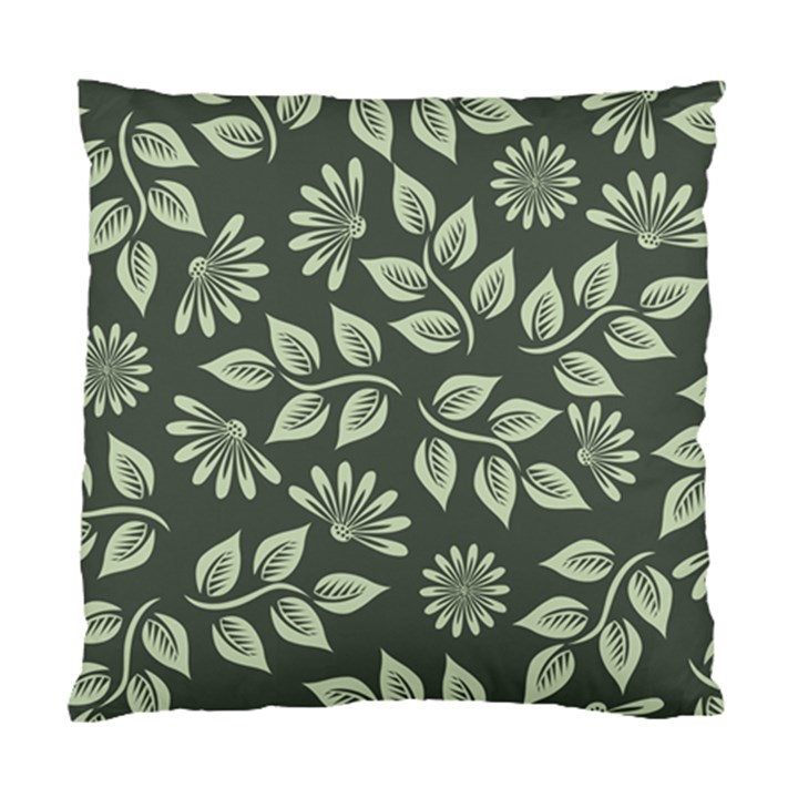 Flowers Pattern Spring Green Standard Cushion Case (One Side)