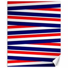 Patriotic Ribbons Canvas 11  X 14  by Mariart