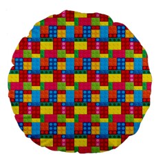 Lego Background Large 18  Premium Flano Round Cushions