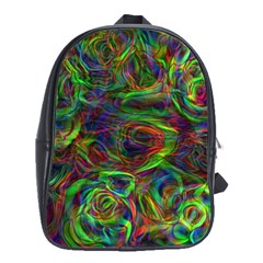 Plasma Shining Lines Light Stripes School Bag (large) by HermanTelo