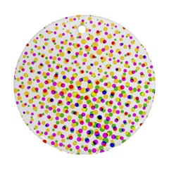 Illustration Abstract Pattern Polka Dot Ornament (round)