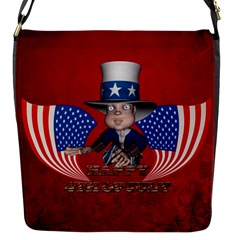 Happy 4th Of July Flap Closure Messenger Bag (s) by FantasyWorld7