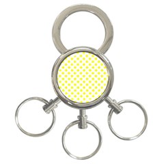 Yellow White 3-ring Key Chain by HermanTelo