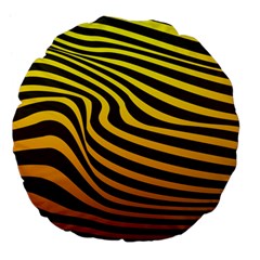 Wave Line Curve Abstract Large 18  Premium Flano Round Cushions