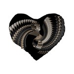 Ornament Spiral Rotated Standard 16  Premium Heart Shape Cushions Back