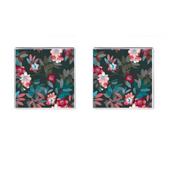 Floral Pattern Background Art Cufflinks (square) by Pakrebo