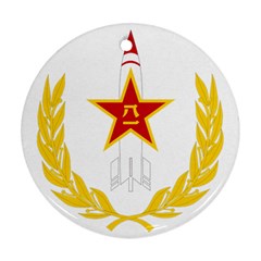 Badge Of People s Liberation Army Rocket Force Round Ornament (two Sides) by abbeyz71