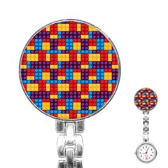Lego Background Game Stainless Steel Nurses Watch