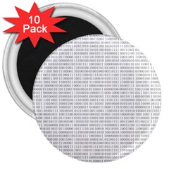 Binary Background 3  Magnets (10 Pack)  by Bajindul