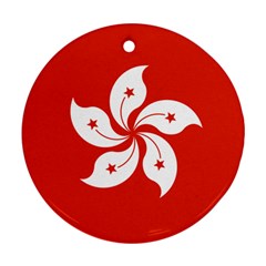 Flag Of Hong Kong Ornament (round) by abbeyz71