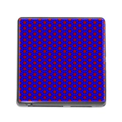 Blue Pattern Red Texture Memory Card Reader (square 5 Slot)