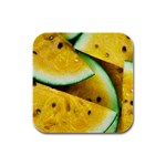 Sliced Watermelon Lot Rubber Square Coaster (4 pack) 