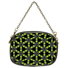 Backgrounds Green Grey Lines Chain Purse (one Side) by HermanTelo