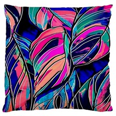 Tropical Leaves Resize 2000x2000 Same A3580b Standard Flano Cushion Case (two Sides) by Sobalvarro