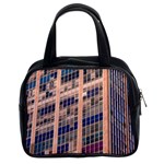Low Angle Photography Of Beige And Blue Building Classic Handbag (Two Sides)