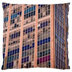 Low Angle Photography Of Beige And Blue Building Large Cushion Case (One Side)