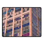 Low Angle Photography Of Beige And Blue Building Double Sided Fleece Blanket (Small) 