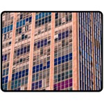 Low Angle Photography Of Beige And Blue Building Double Sided Fleece Blanket (Medium) 