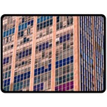 Low Angle Photography Of Beige And Blue Building Double Sided Fleece Blanket (Large) 