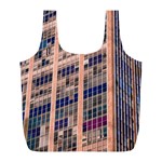 Low Angle Photography Of Beige And Blue Building Full Print Recycle Bag (L)