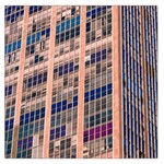 Low Angle Photography Of Beige And Blue Building Large Satin Scarf (Square)