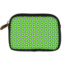 Pattern Green Digital Camera Leather Case