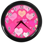 Heartsoflove Wall Clock (Black)