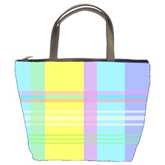 Easter Background Easter Plaid Bucket Bag by Simbadda