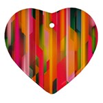 Background Abstract Colorful Heart Ornament (Two Sides)