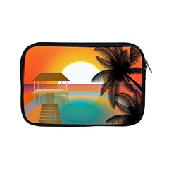 Sunset Beach Beach Palm Ocean Apple Ipad Mini Zipper Cases by Simbadda