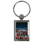 Aerial Shot Of Buildings Key Chain (Rectangle)