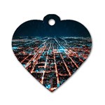 Aerial Shot Of Buildings Dog Tag Heart (One Side)