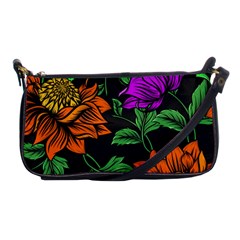 Floral Background Drawing Shoulder Clutch Bag