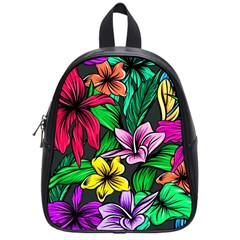 Hibiscus Flower Plant Tropical School Bag (small) by Simbadda