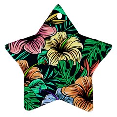 Hibiscus Flower Plant Tropical Ornament (star) by Simbadda