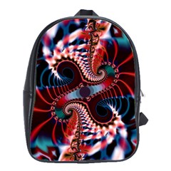 Abstract Fractal Artwork Colorful Art School Bag (large) by Sudhe