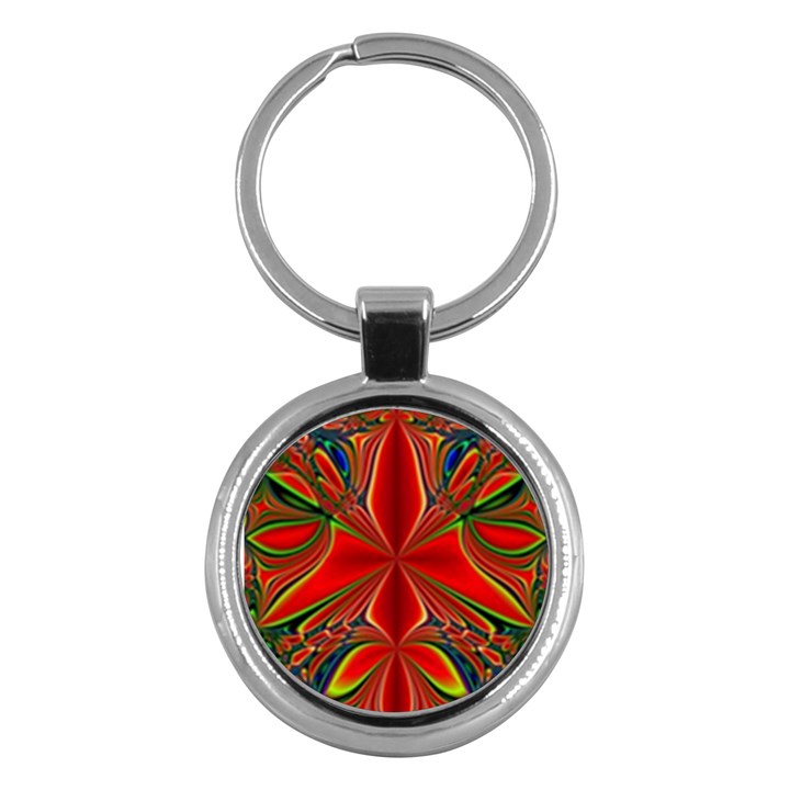 Abstract Abstract Art Fractal Key Chain (Round)
