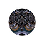 Fractal Art Artwork Design Rubber Coaster (Round) 