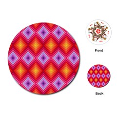 Texture Surface Orange Pink Playing Cards Single Design (round) by Mariart