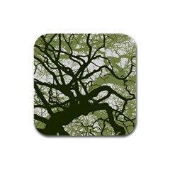 Into The Forest 11 Rubber Square Coaster (4 Pack)  by impacteesstreetweartwo