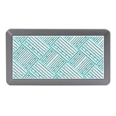 Wood Texture Diagonal Pastel Blue Memory Card Reader (mini)