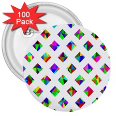 Rainbow Lattice 3  Buttons (100 Pack) 