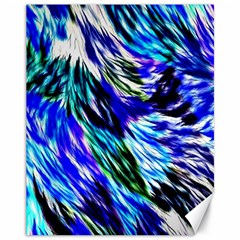 Abstract Background Blue White Canvas 11  X 14 
