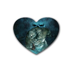 Aweome Troll With Skulls In The Night Heart Coaster (4 Pack) 