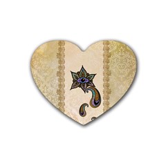 The Fantasy Eye, Mandala Design Heart Coaster (4 Pack)  by FantasyWorld7