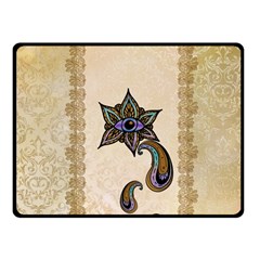 The Fantasy Eye, Mandala Design Fleece Blanket (small) by FantasyWorld7