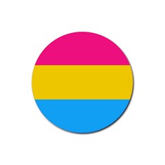 Pansexual Pride Flag Rubber Coaster (round)  by lgbtnation