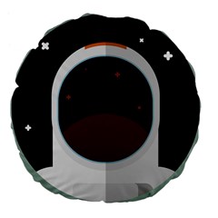 Astronaut Space Astronomy Universe Large 18  Premium Flano Round Cushions by Pakrebo