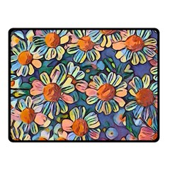 Daisies Flowers Colorful Garden Double Sided Fleece Blanket (small)  by Pakrebo