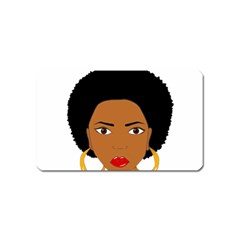 African American Woman With ?urly Hair Magnet (name Card) by bumblebamboo